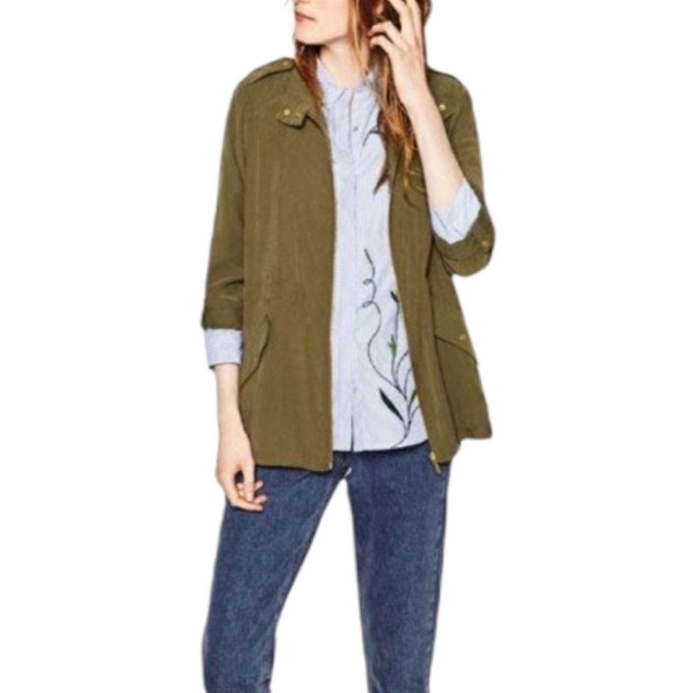 Zara Collection Military Green Utility Jacket XS‎